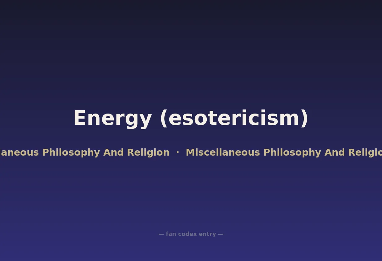 Energy (esotericism)