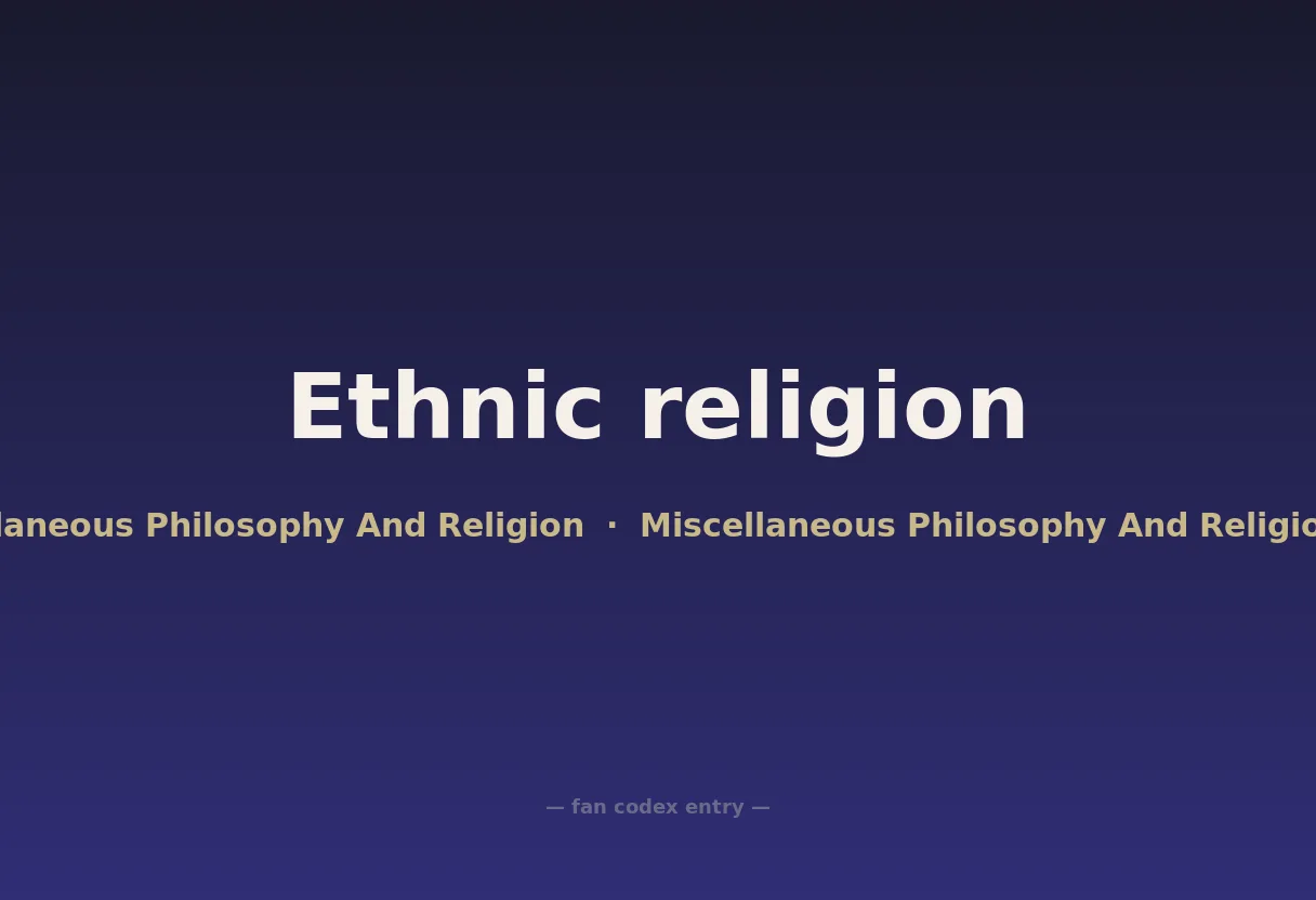 Ethnic religion