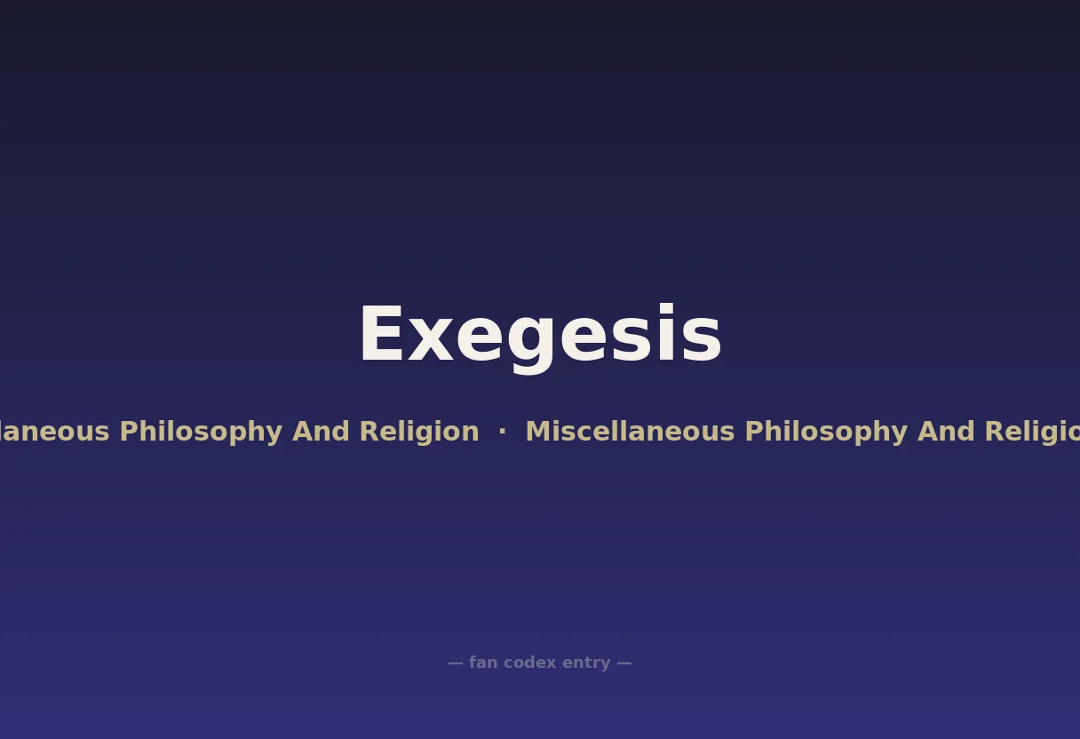 Exegesis