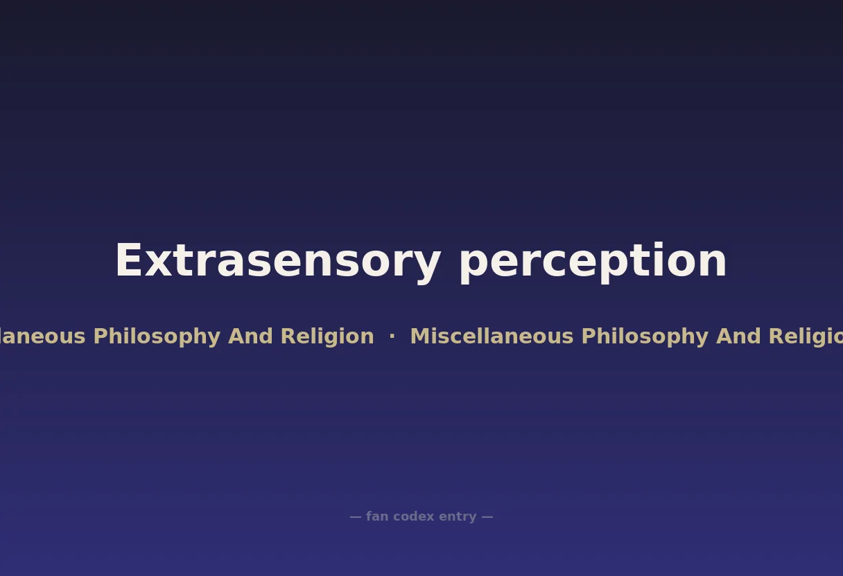 Extrasensory perception