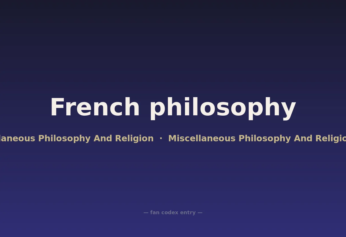 French philosophy