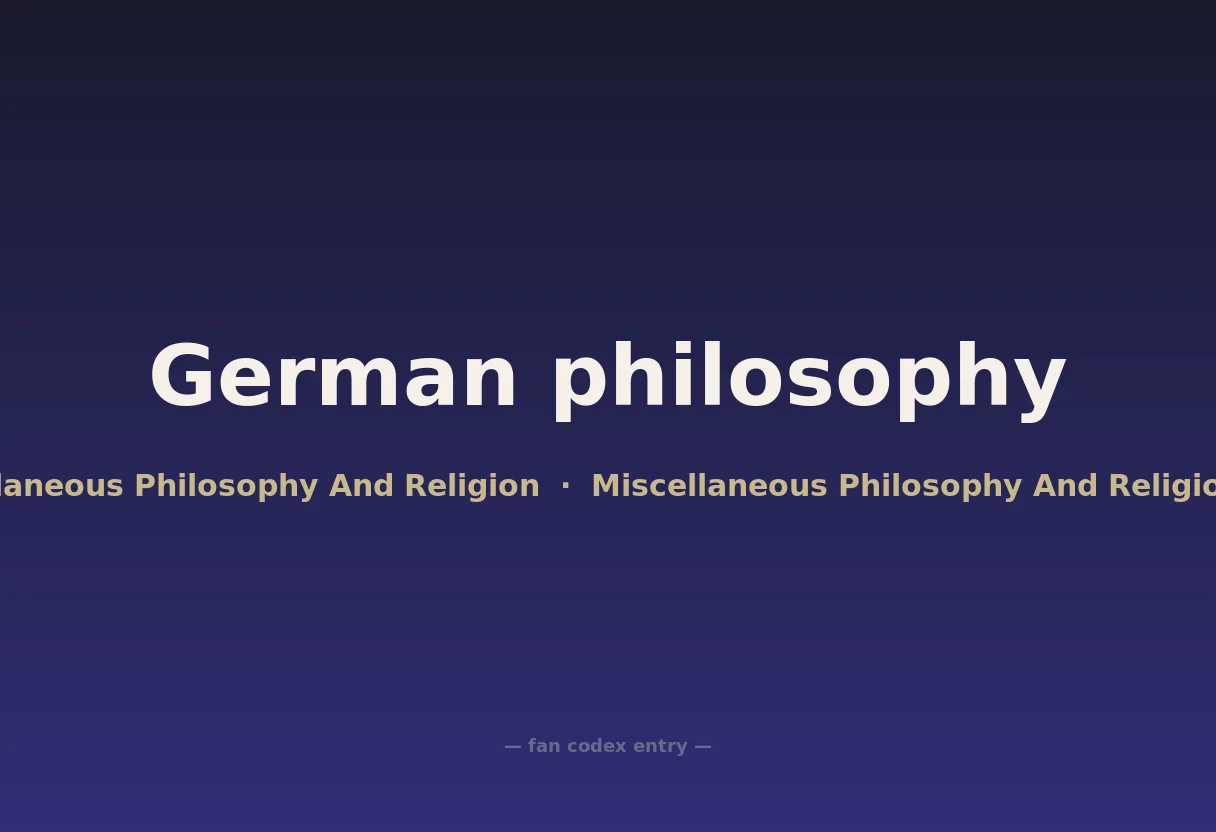 German philosophy