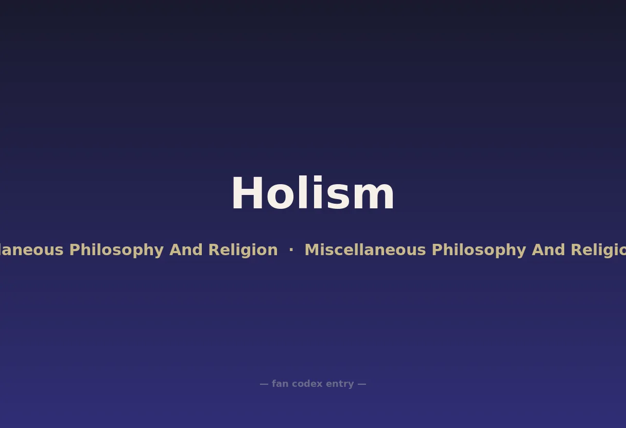 Holism