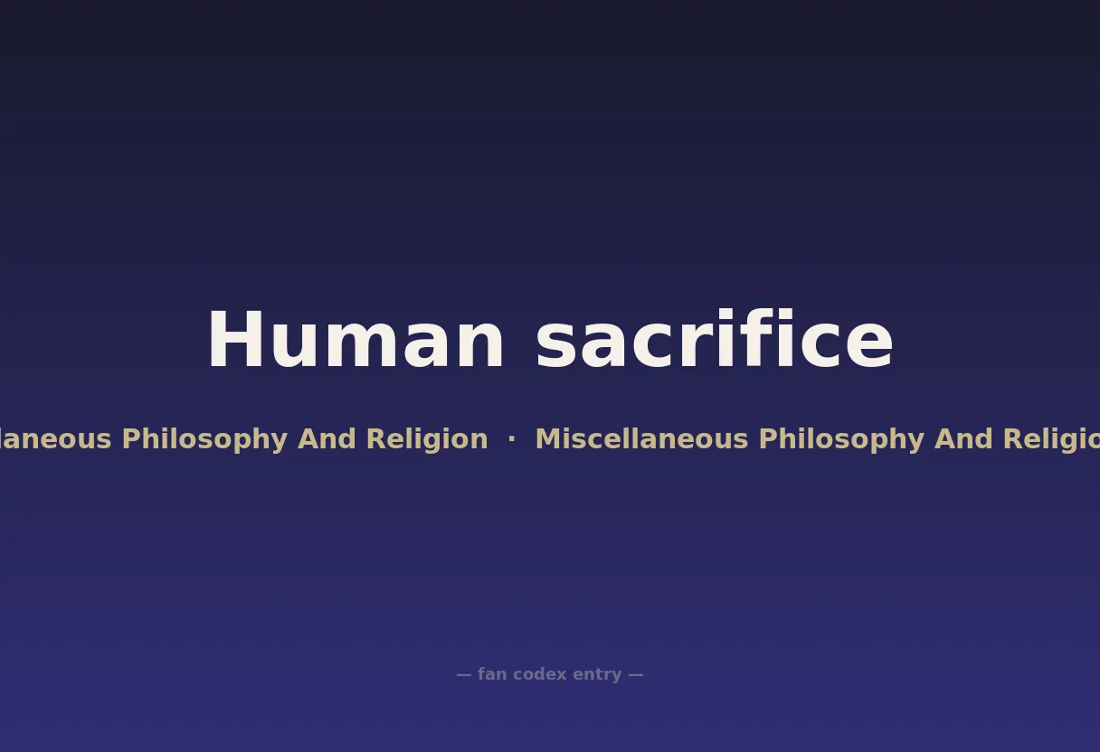 Human sacrifice