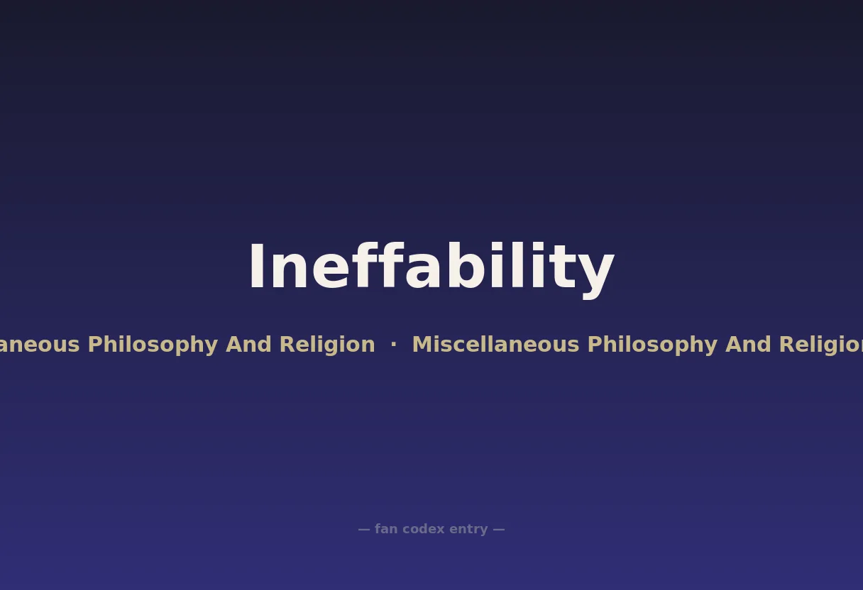 Ineffability
