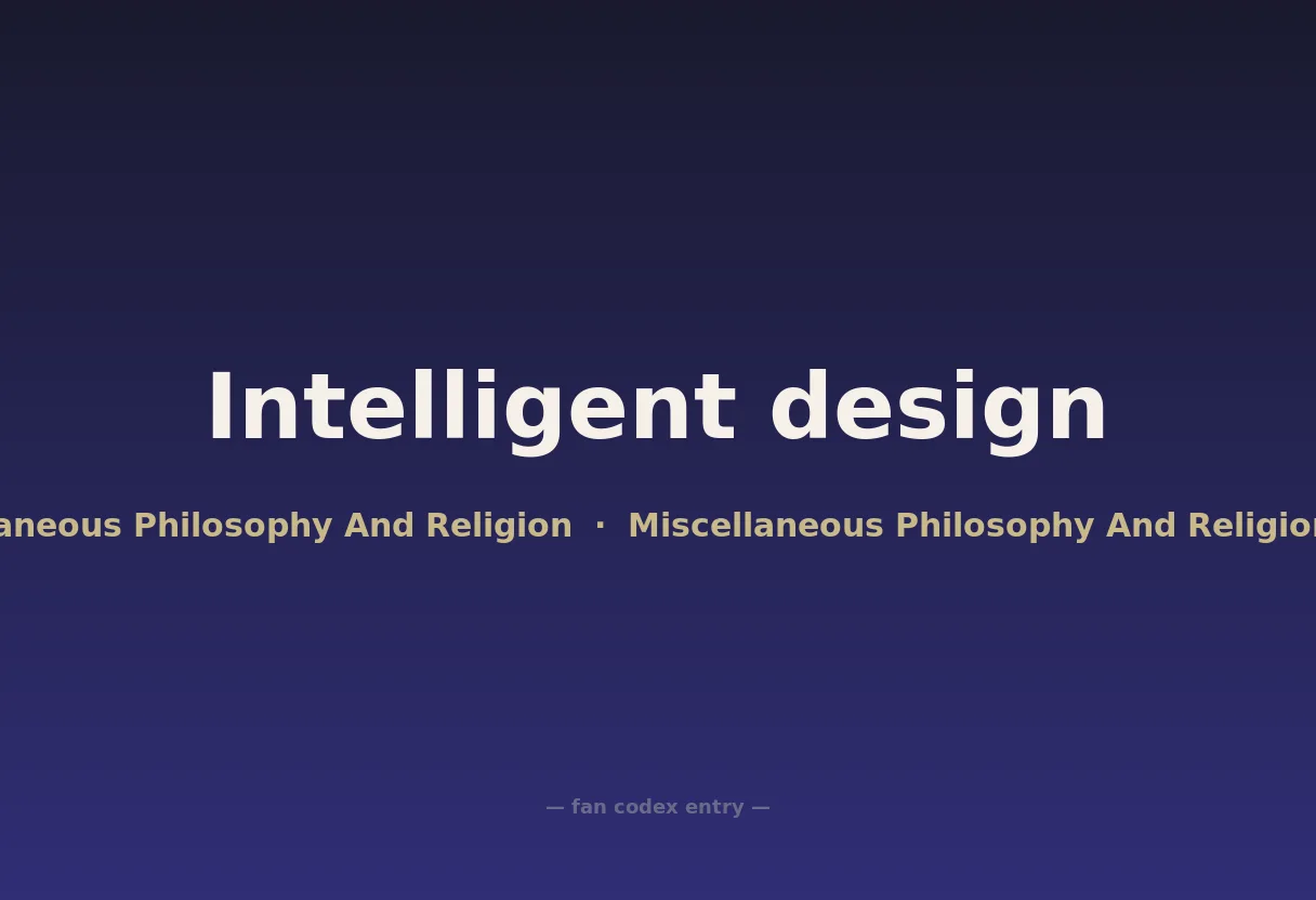 Intelligent design