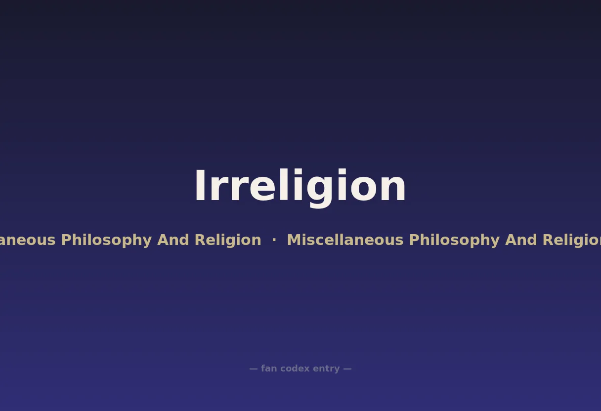 Irreligion