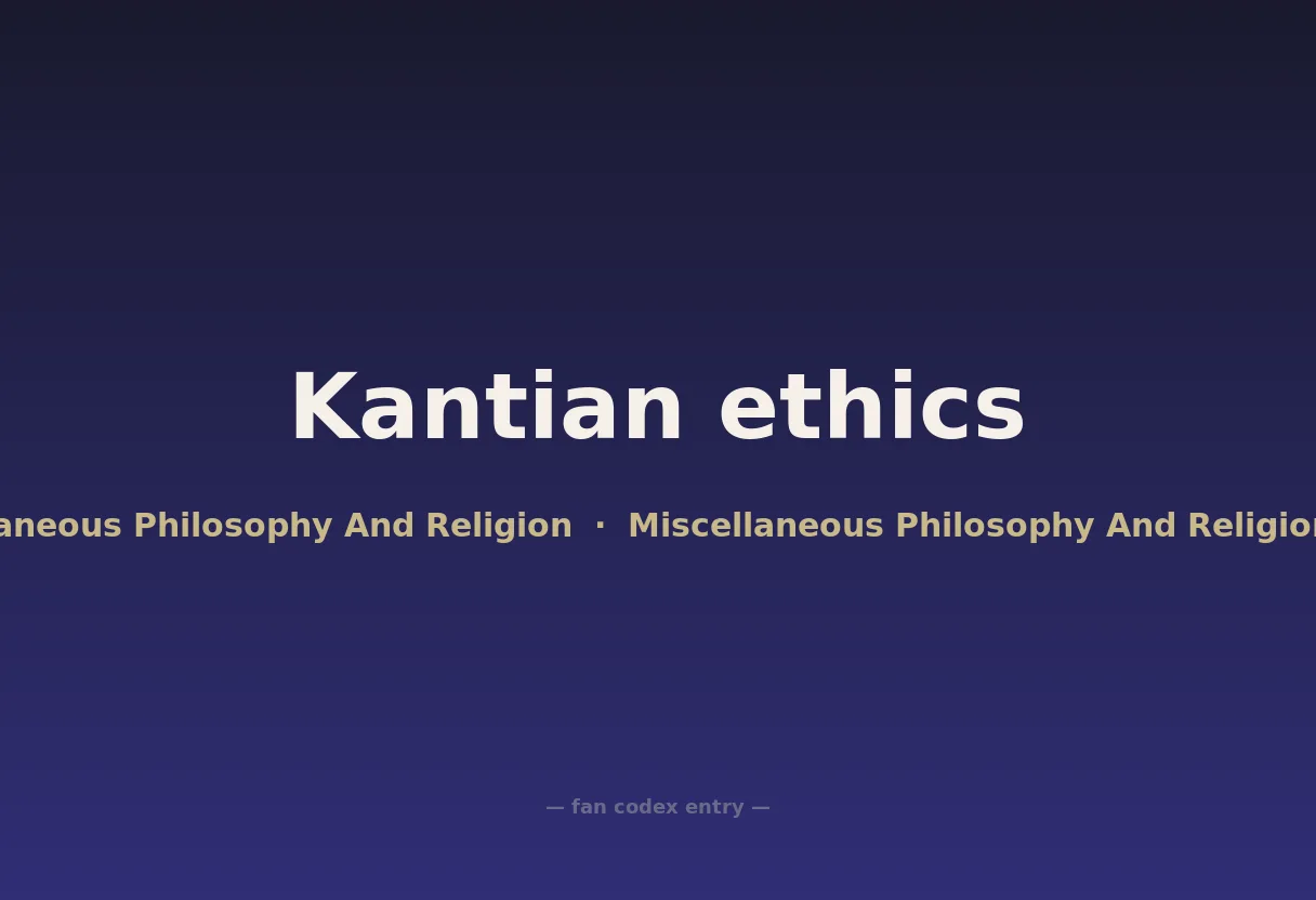 Kantian ethics